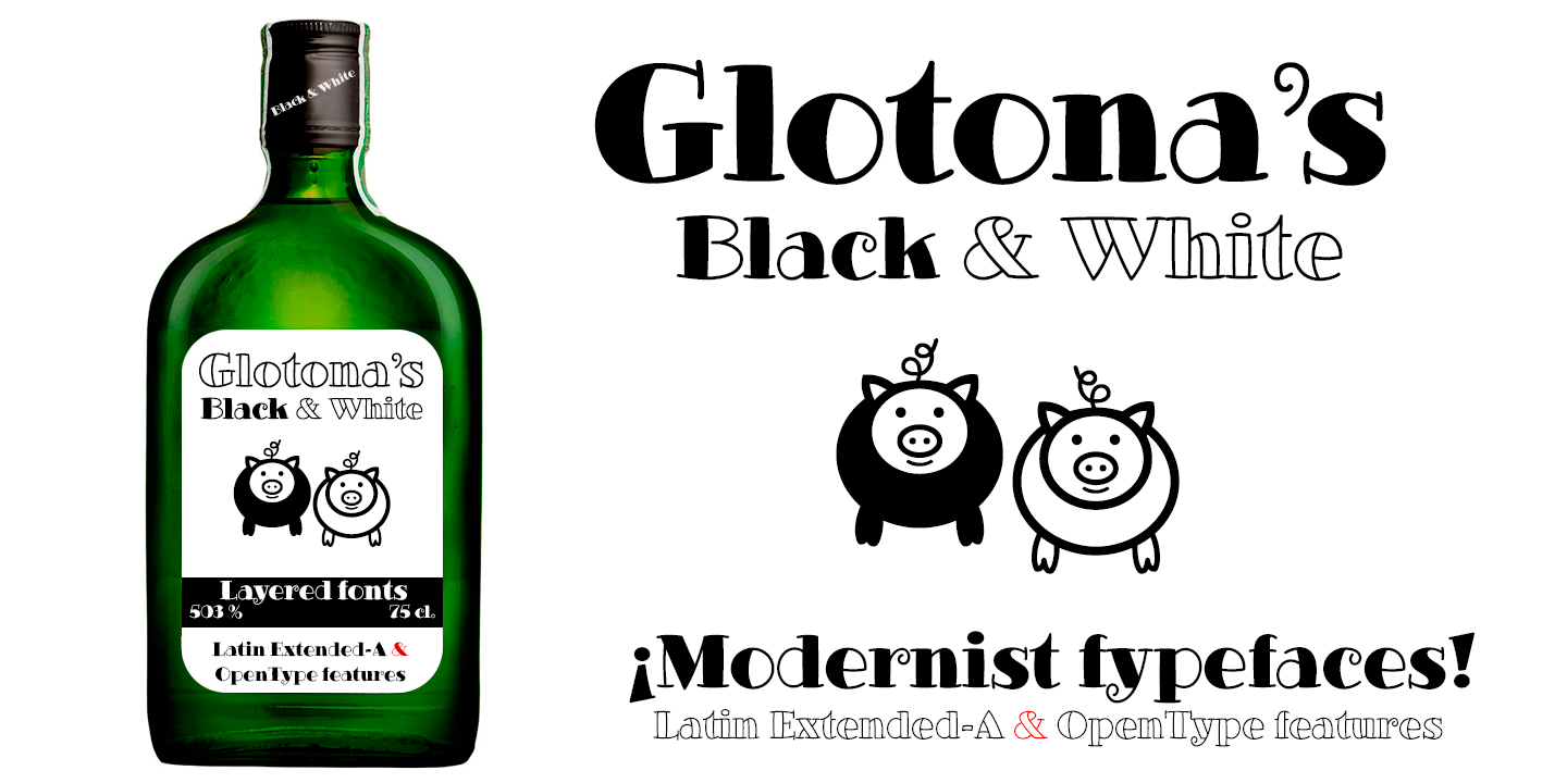 Пример шрифта Glotona White